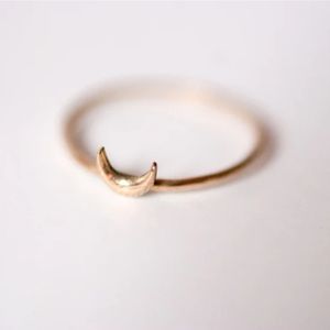 Sophia Zakia 14K Rose Gold Moon Ring 8